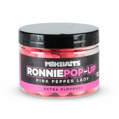 Mikbaits Plovoucí boilie Ronnie pop-up Pink Pepper Lady 150ml -