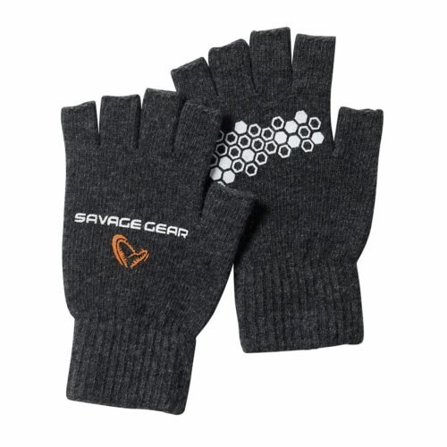 Savage Gear Rukavice Knitted Half Finger Glove